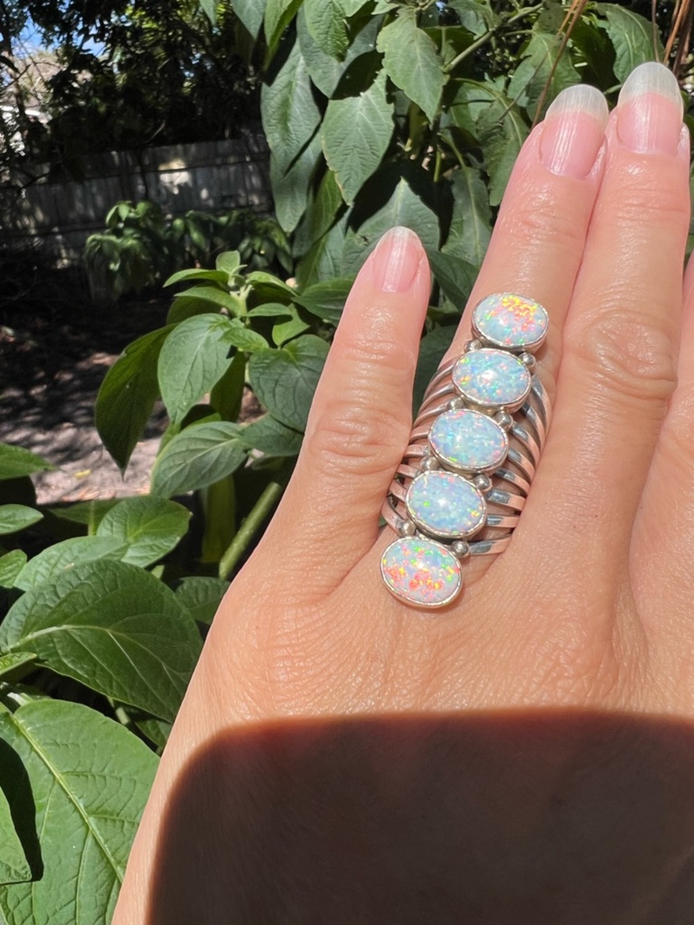 Artisan Sterling Silver Multi-Opal Stackable Ring Set True Value $400-800